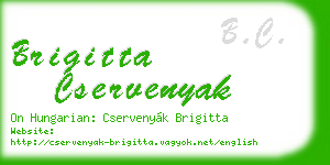brigitta cservenyak business card